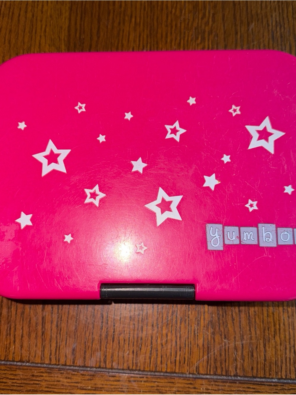 Yumbox Pink Star Snack Box with 'Yumbox' Accent